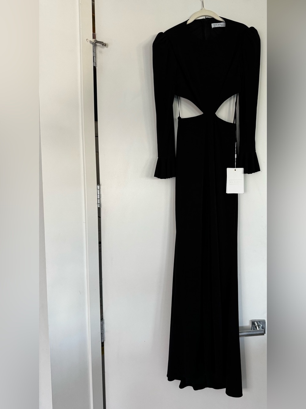 Mac Duggal Black Long-Sleeve Cutout Evening Gown #67644 - Picture 2 of 12